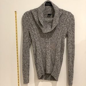gray cowl sweater